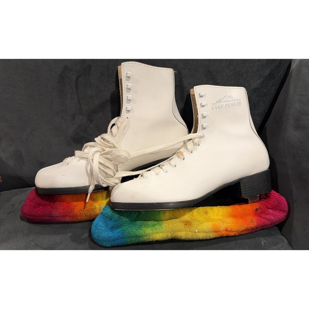 Lake Placid Vintage Figure Ice Skates Women Size 9 With Blades Sz 10.5